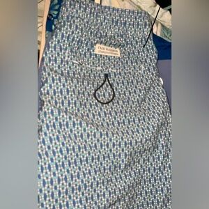 Fair Harbor Teal and Navy Patterned Swim Shorts
